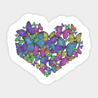 Heart of Butterflies Sticker